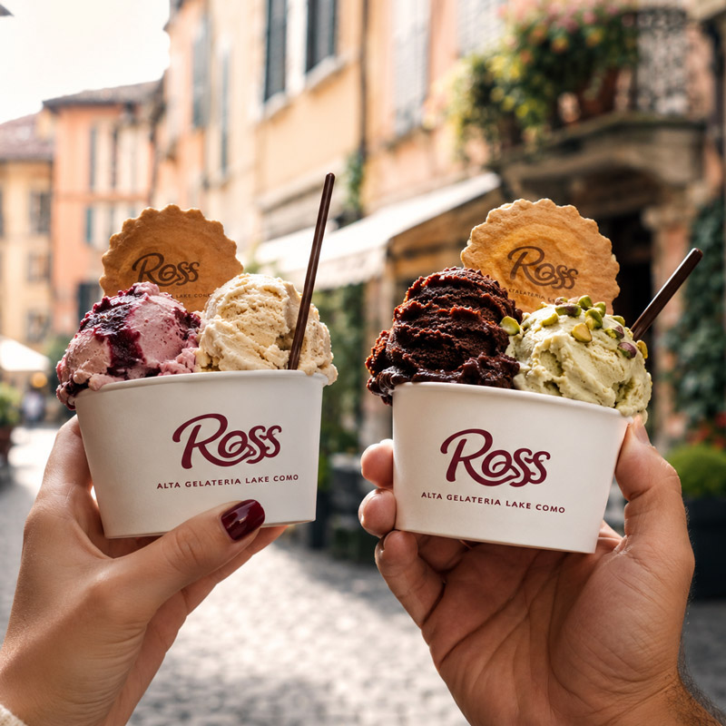 Gelato fuori dal negozio